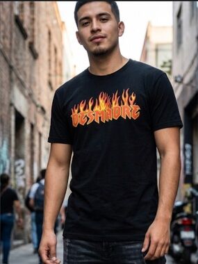 Desmadre Black Flame Graphic Tee